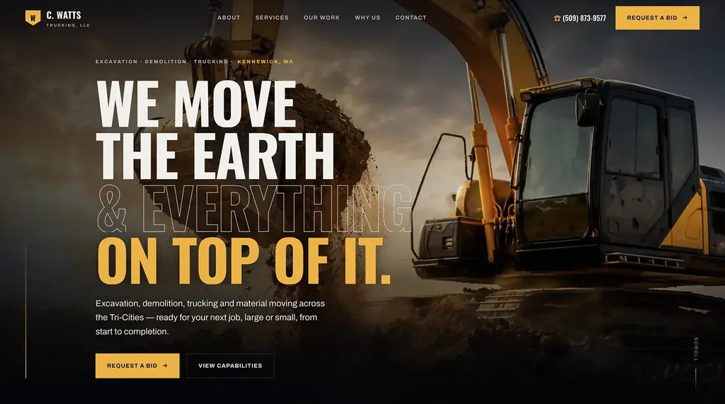 Trucking website designed by GelFuzion
