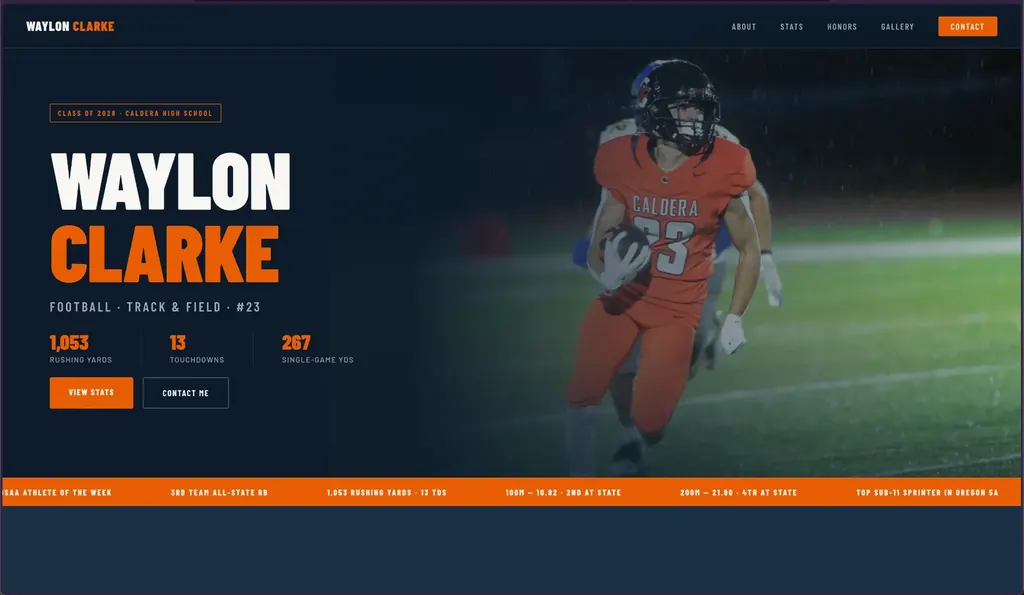 Sports website designed by GelFuzion