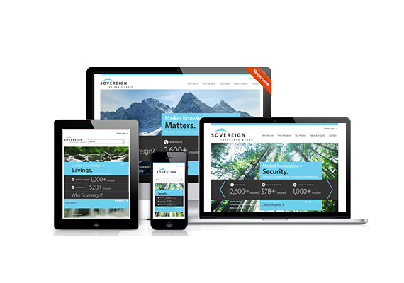 Sovereign Insurance was designed by Brand Navigation and developed by GelFuzion as part of our agency partnership. The site was built using the Adobe Business Catalyst CMS and is fully responsive.
